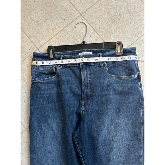 Good American Good Legs High Rise Distressed Skinny Jeans Size 15/32 - Picture 4 of 5